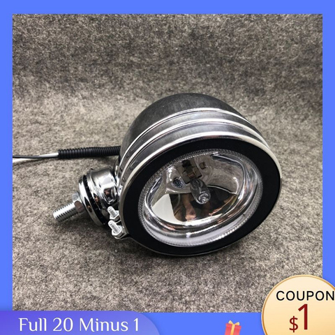 10MM Chrome Metal Universal Motorcycle Spot Light Auxiliary Fog Lamp With Glass Lens Scooter Motorbike Front Indicator ► Photo 1/6