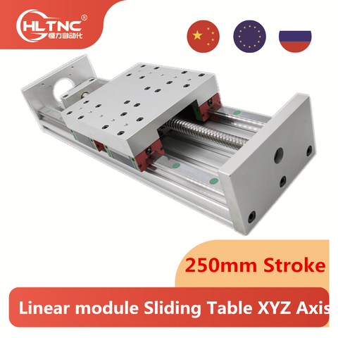 250MM Stroke CNC Linear module Sliding Table XYZ Axis Cross Slide Linear Stage SFU1605  sfu1610 Ball screw C7 ► Photo 1/6