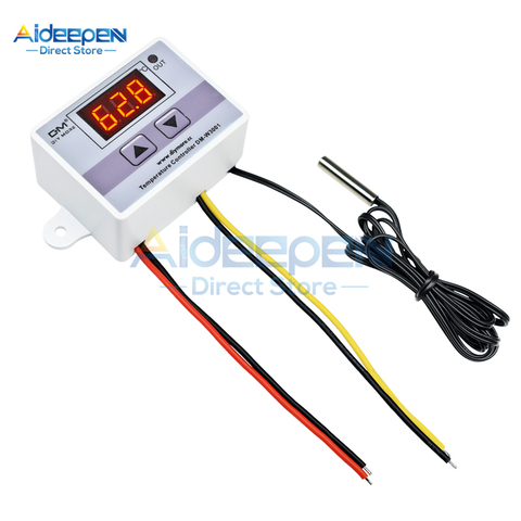 W3001 W3002 DC 12V 24V AC 110-220V LED Digital Temperature Controller Thermostat Thermoregulator Sensor Meter Heating Cooling ► Photo 1/6