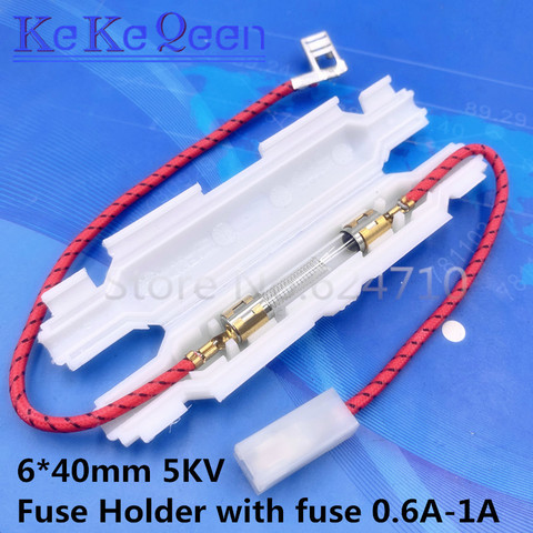 5PCS Universal Microwave Oven high voltage fuse holder with glass fuse 6*40mm 5KV 5000V 0.6A 0.65A 0.7A 0.75A 0.8A 0.85A 0.9A 1A ► Photo 1/1