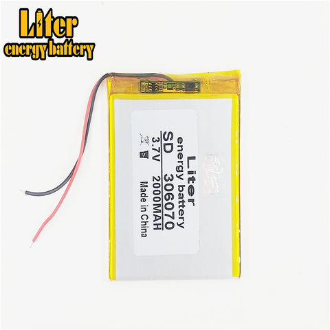 306070 036070 3.7V 2000mAh Universal Li-ion battery for tablet pc 7 inch 8 inch 9inch GPS Vedio Game E-Book Tablet PC Power Bank ► Photo 1/4