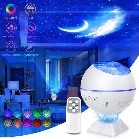 Ocean Wave Projector Night Lamp Starry Sky Projection Star Light Remote Control LED Galaxy Projector Bar Car Party Night Light ► Photo 1/6