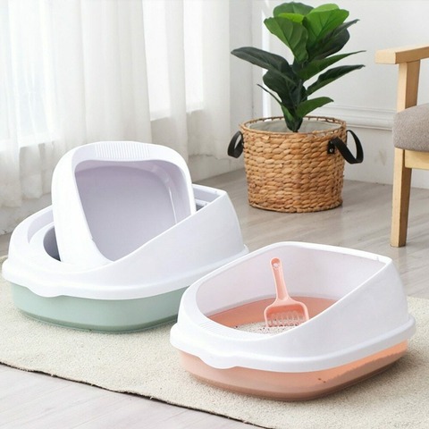 Cat Litter Box Pet Toilet Bedpan Anti Splash Cat Dog Tray with Scoop Kitten Dog Clean Toilette Home Plastic Cats Sand Box ► Photo 1/5