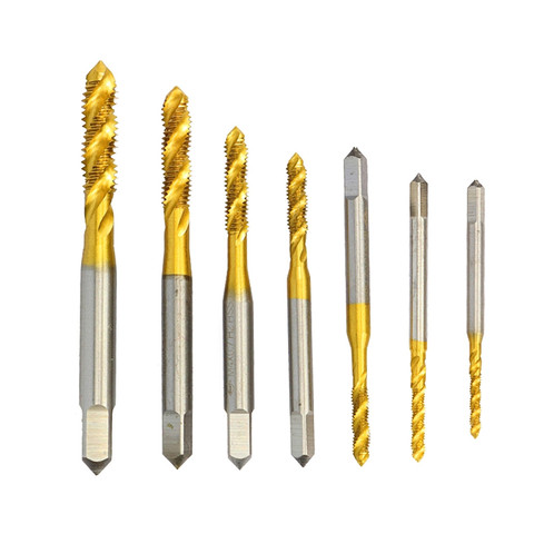 Hss Titanium Steel Screw Tap Coated Metric Spiral Thread M2 / M2.5 / M3 / M3.5 / M4 / M5 / M6 Hand Tr Tap ► Photo 1/5