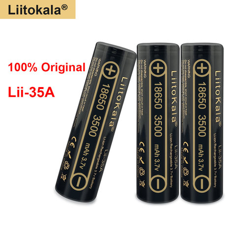 100% Original high quality Liitokala 18650 battery 3.7V 3500mAh 18650 rechargeable batteries  for flashlight ► Photo 1/6
