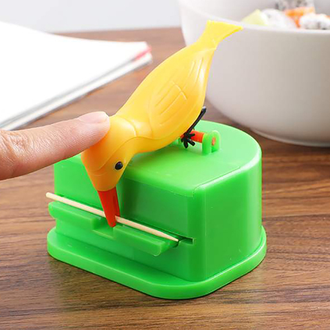 YOMDID Creative Toothpick Holder Cartoon Small Bird Toothpick Container Press Toothpick Dispenser Storage Box Automatic Kitchen ► Photo 1/6