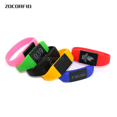 Silicone Rewritable 13.56Mhz UID Changeable MF 1K S50 NFC Bracelet RFID Wristband ► Photo 1/6