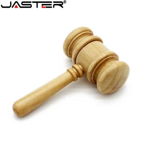 JASTER Wooden usb flash drive gavel Hammer model 4gb 16gb 32gb 64gb memory usb stick pen drive maple wood pendrive free shipping ► Photo 1/4