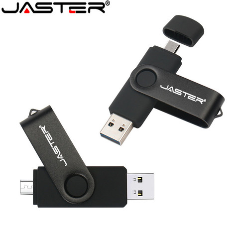 JASTER  High Speed OTG USB Flash Drive 128gb Pen Drive 64gb 32gb 16gb Pendrive 2 in 1 Micro Usb Stick for Android SmartPhone ► Photo 1/6