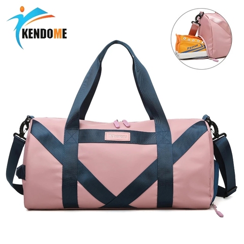 Sports Bag For Women Fitness Men Gym Bag Female Waterproof Yoga Bag One Shoulder Training Bag Round Oxford Handbag Sac De Sport ► Photo 1/6