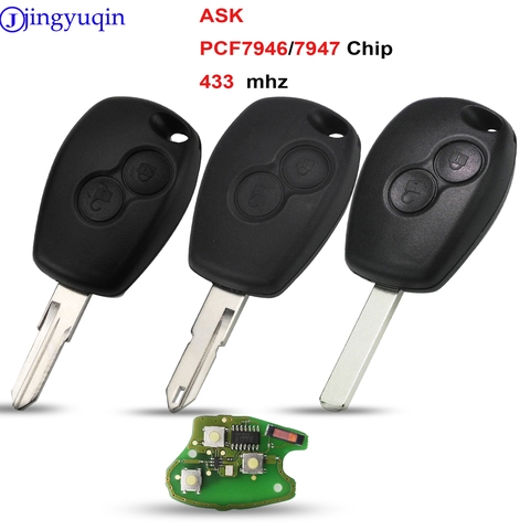 jingyuqin Car Remote Key Suit for Renault Megane Modus Clio Kangoo Logan Sandero Duster ASK PCF7946/PCF7947 With 433mhz Chip ► Photo 1/3