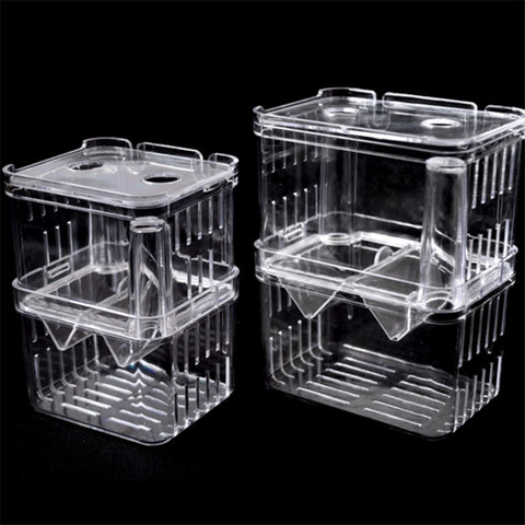 2 Sizes Double-Deck Clear Fish Breeding Isolation Box Aquarium Breeder Fish Tank Hatching Incubator Fish House Home ► Photo 1/6