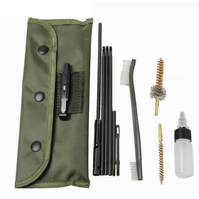 9pcs 22LR 223 Rifle Gun Cleaning Kit Cleaning Rod Nylon Brush for Pistol Handgun 