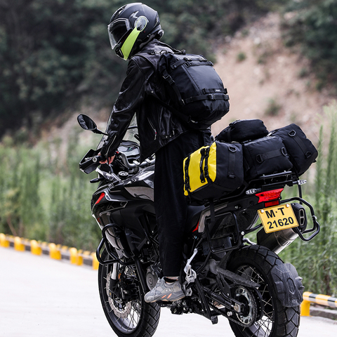 Rhinowalk  Motorcycle Bag Waterproof Inner Bag Saddle Bags Luggage 10L-20L-30L Tail Bag  Multi-function Outdoor Riding Backpack ► Photo 1/6