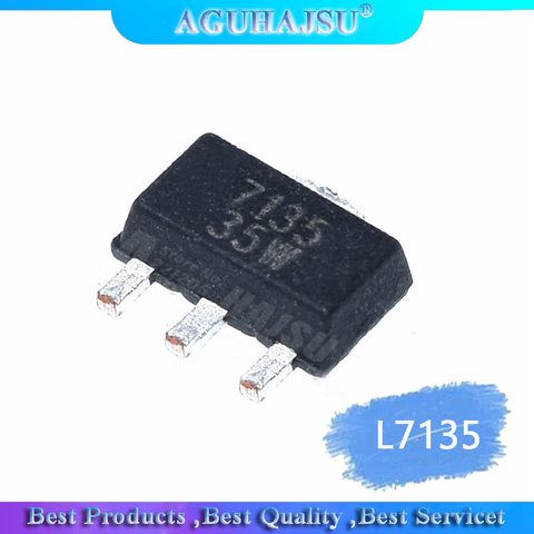 Free shipping 10pcs/lot L7135 AMC7135 constant current 350mA / 2.7-6V  LED driver chip SOT-89 new original ► Photo 1/1