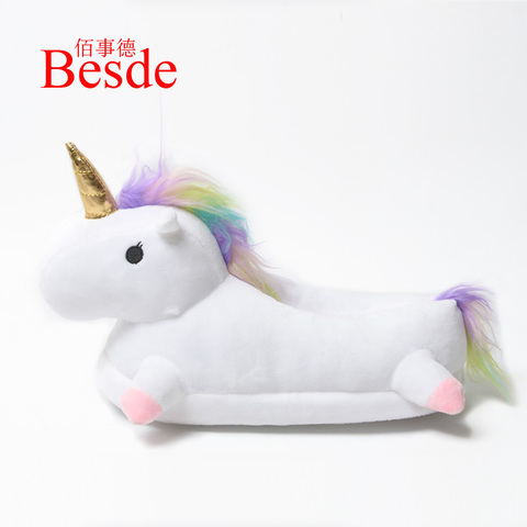 Unicorn slippers house shoes women cute funny slippers girls winter shoes 2022 classic ladies slippers chanclas mujer ► Photo 1/6