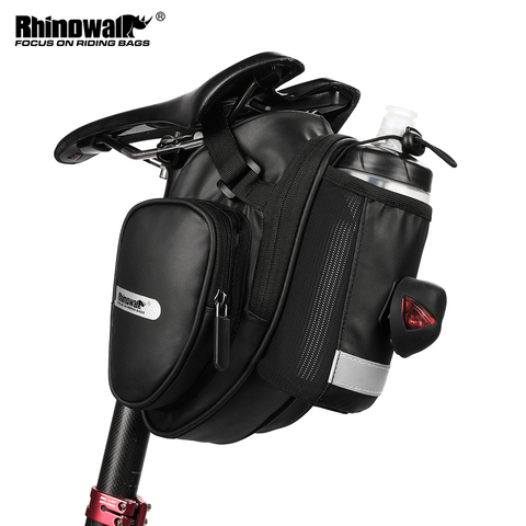 Rhinowalk Bicycle Bag Waterproof Bike Saddle Bag Large Capacity for MTB Bike Rear Seatpost Water Bottle Holder Repair Tools Bag ► Photo 1/6