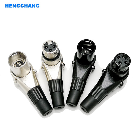 3 pole Right angle XLR connector Male Female XLR 3 Pin micphone Plug Audio Cable Connector Multi-directional connector ► Photo 1/6