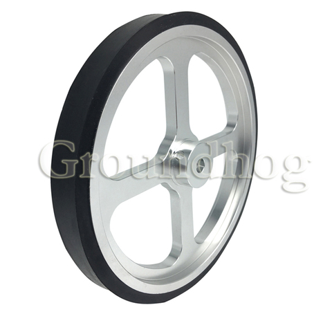 Aluminum Encoder meter wheel Synchronous wheel OVW Length measuring rubber wheel Perimeter 500mm hole 6 8 10 12 15mm ► Photo 1/6