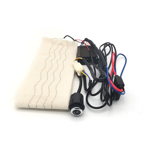 Car Steering Wheel Heating Kit 12V Carbon Fiber Heated Pad with/6 Gear LED Switch ► Photo 1/6