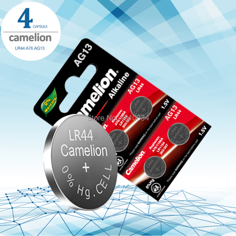 Camelion 4pcs 1.5V Button Cell Battery lr44 Lithium Coin Batteries A76 AG13 G13A LR44 LR1154 357A SR44 ► Photo 1/4