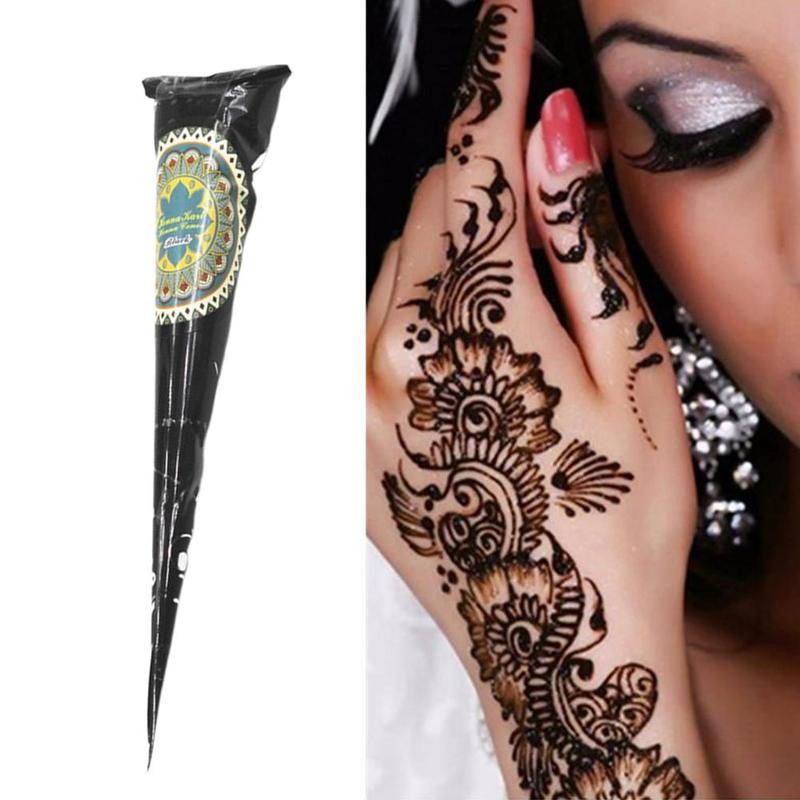 Price history & Review on Black Henna Cones Body Paint Henna Tattoo Paste For Temporary Tattoo Body Art Sticker Body Paint Tattoo Henna Cream | AliExpress Seller - Search-Beauty Store