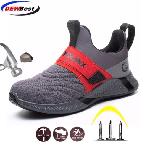 Steel Toe Safety Shoes Men Women Breathable Mesh Industrial & Construction Puncture Proof Work Boots Shoes Protective Footwear ► Photo 1/6