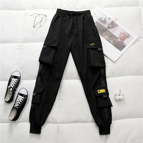 Spring Women's High Waist Cargo Pants 2022 Winter FUR Sports Loose Pants Harajuku BF Velvet Cargo Pants Elastics Trousers ► Photo 1/6