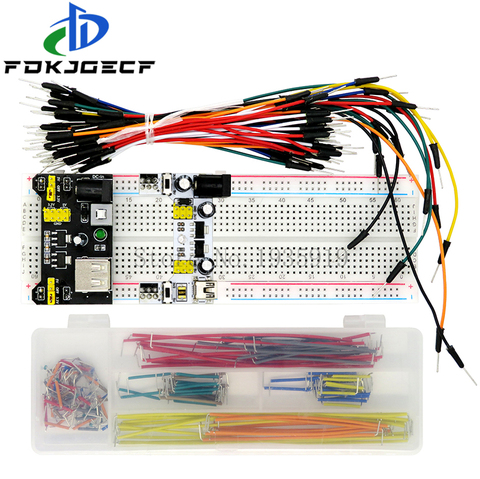 3.3V/5V MB102 Breadboard power module+MB-102 830 points Prototype Bread board for arduino kit +65pcs / 140pcs jumper cable wires ► Photo 1/6