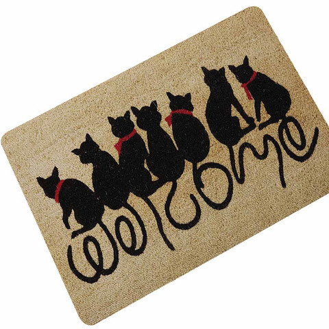 Cats Animal Printed Entrance Doormats Kitchen Floor Mats Rubber Absorbent Anti-Slip Bathroom Rugs Welcome Floor Mat Porch Tapete ► Photo 1/6