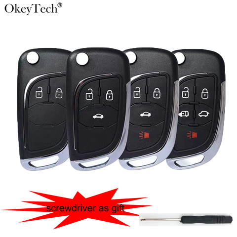 OkeyTech Modified Flip Folding Remote Car Key Shell For Opel Vauxhall Insignia Astra J H For Chevrolet Lova Aveo Cruze For Buick ► Photo 1/6