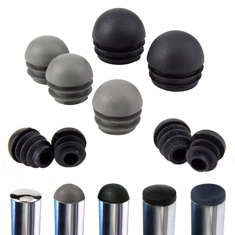 Plastic tube Insert plug 16-50mm Round Steel pipe End Blanking Caps non slip furniture leg decorative dust cover floor protector ► Photo 1/6