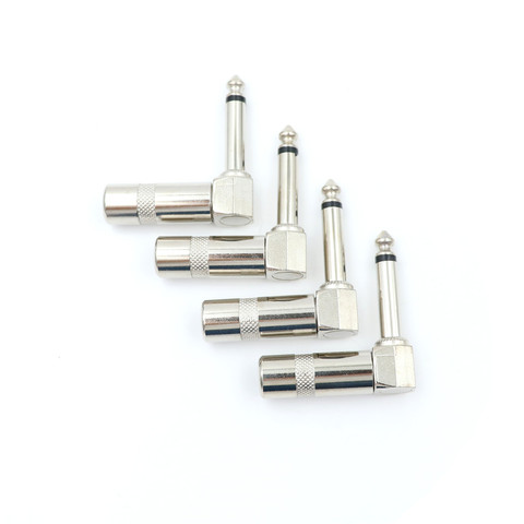 4pcs High Quality 6.35mm 1/4 Inch Jack Right Angle Male Mono Plug L-shape Connector For Guitar Audio ► Photo 1/6