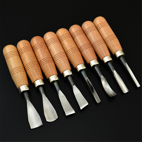 6pcs Woodcut Knife Wood Carving Chisel Set Chip Detail Carving Chisels Kit Rust-proof Wood Carpenter Hand Tools for Working DIY ► Photo 1/6