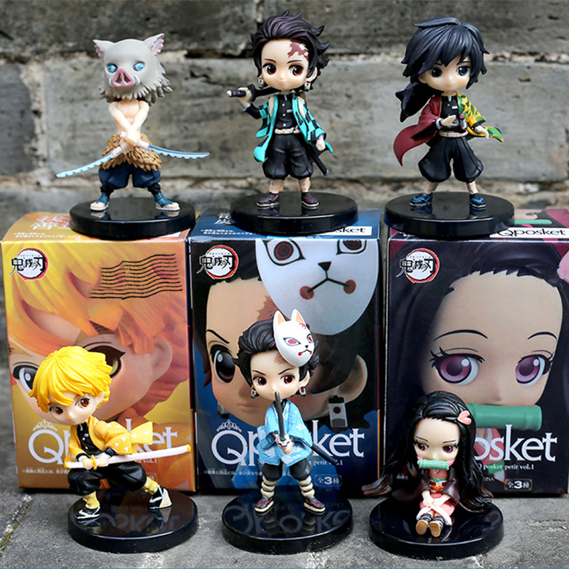 Qposket Demon Slayer Nezuko Zenitsu Tanjirou Giyuu Inosuke Q Ver Action Figures Toys Kimetsu No Yaiba Anime Pvc Figurine Toy Price History Review Aliexpress Seller Gili Store Alitools Io