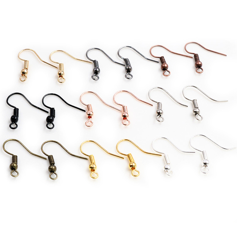 100pcs/lot 20x17mm Ear Hooks Fittings Earrings Clasps Findings Earring  Wires For Jewelry Making Accessories Iron Hook Wholesale - AliExpress
