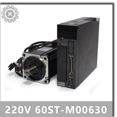 AC Servo Motor 220V 200W 60ST-M00630 H2N-15A Driver 0.64N.M 3000RPM Permanent magnet Single-Phase ac Servomotor ► Photo 1/6