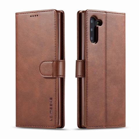 For Samsung Galaxy Note 10 Plus Case Flip Wallet Cover Samsung Galaxy Note 10 + 5G Phone Case Luxury PU Leather Book Cover Stand ► Photo 1/6