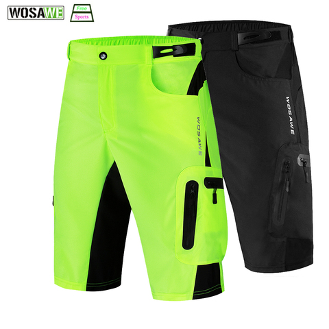 WOSAWE Mens Cycling Pants Gel Padded MTB Road Bike Bicycle Tight Shorts  Summer