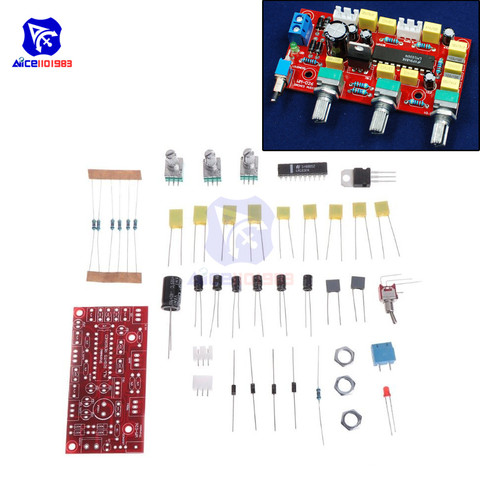 DIY KIT LM1036 OP-AMP HIFI Fever Amplifier Preamplifier Bass Treble Volume Control Pre-Amplifier Tone Board Module ► Photo 1/1