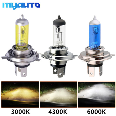 Car Light H4 H7 Auto Halogen Lamps Bulb Fog Lights 100W 3000K 4300K 6000K 12V Motercycle Car Halogen Bulb Ampoule Voiture ► Photo 1/6