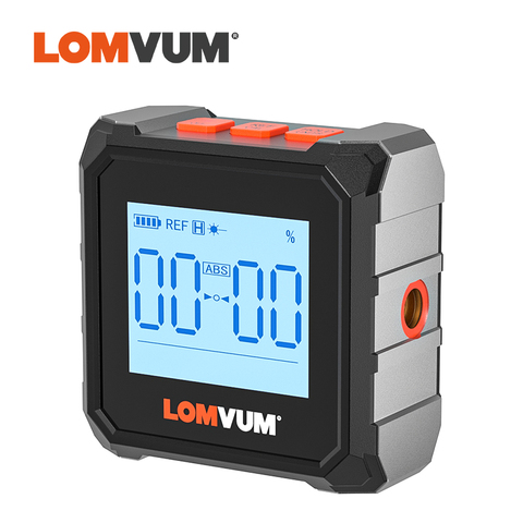 LOMVUM Digital Protractor Laser USB Inclinometer 360° Level Angel Finder High Precision Goniometer Magnet Tilt Measuring Tools ► Photo 1/6