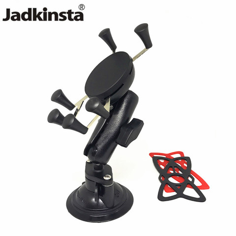 Jadkinsta Car Window Twist Lock Suction Cup Mount + Ball Head Socket Arm + Universal X-Grip Cell Phone Holder for smartphone ram ► Photo 1/6