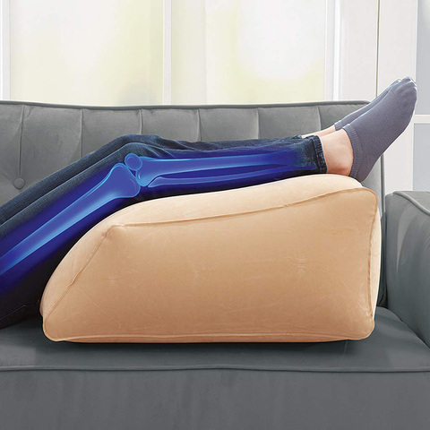 Leg Ramp Inflatable Leg Pillow Wedge Pillow Elevates Legs and Feet for Temporary Relief from Leg Swelling Sore Feet Sciatica ► Photo 1/6
