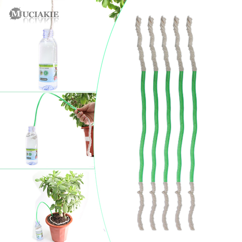 MUCIAKIE 5PCS 95CM Holiday Waterer Self Watering Wick Cord for Home Indoor Outdoor Plants Vacation Auto Drip Irrigation Waterer ► Photo 1/6