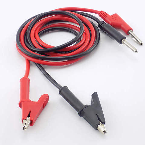 1M Double End Test lead Wire Line electrical Voltage Banana Plug and Alligator Clip Crocodile 15A multimeter DIY Test ► Photo 1/6