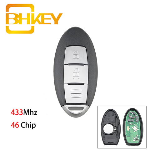 BHKEY 433Mhz For Nissan Key 46 Chip Smart Car Key for Nissan Micra K13 / Juke F15 / Note E12 / Leaf Remote Key Car ► Photo 1/6