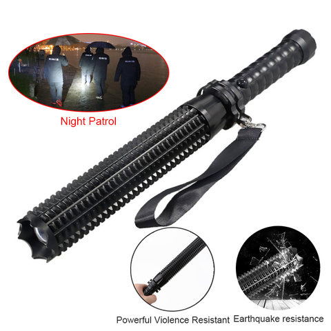 Powerful Zoomable XML Q5 Led Flashlight Telescopic Self Defense Stick Tactical Baton Rechargeable Flash Light Torch 18650 ► Photo 1/6