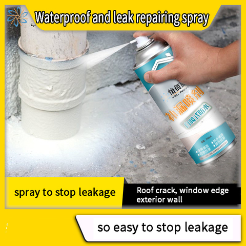 Waterproof leak-trapping spray ground and roof leak-proof polyurethane material transparent waterproof coating glue self-spray p ► Photo 1/6