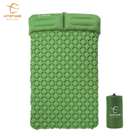 Hitorhike innovative sleeping pad fast filling air bag camping mat inflatable mattress with pillow life rescue 1.2g  cushion pad ► Photo 1/6